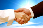handshake-on-blue-background
