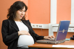 pregnant woman at work